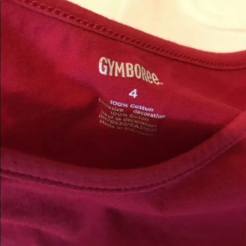 New Gymboree white pants red top set girl 4 cheerleader style cute outfit UNWORN